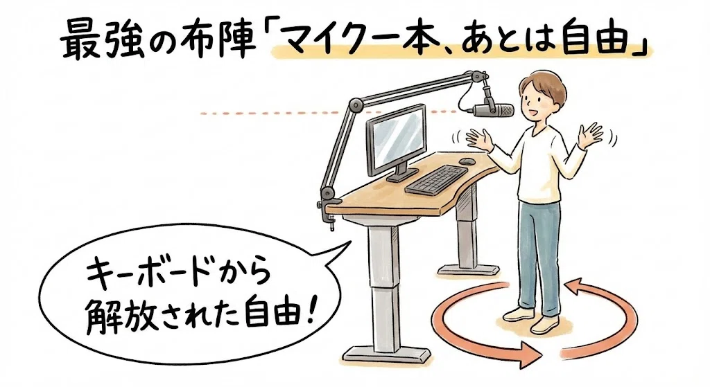 音声入力×AIで「踊りながら書く」。効率を追い続けてたどり着いた執筆