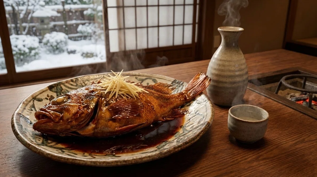 甘辛い煮汁と熱燗。冬のカゴ釣り師、勝利の方程式。
