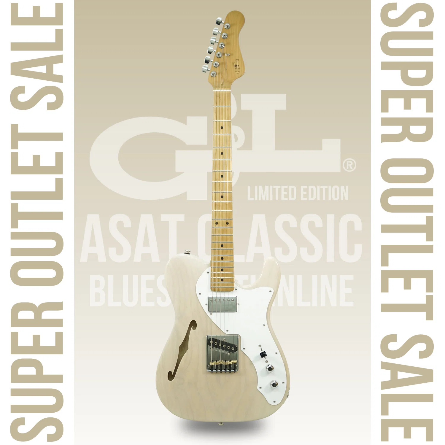 定番のブロンド！G&L USA 限定品 ASAT Classic Bluesboy シンライン