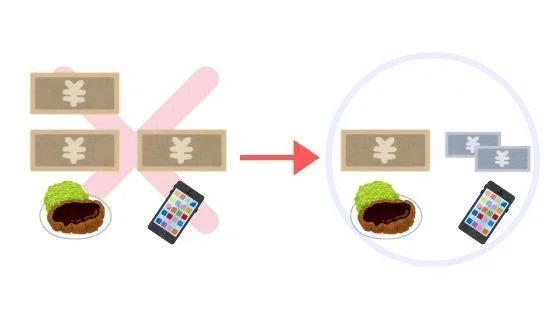 家賃以外の固定費を下げることを表現したイラスト