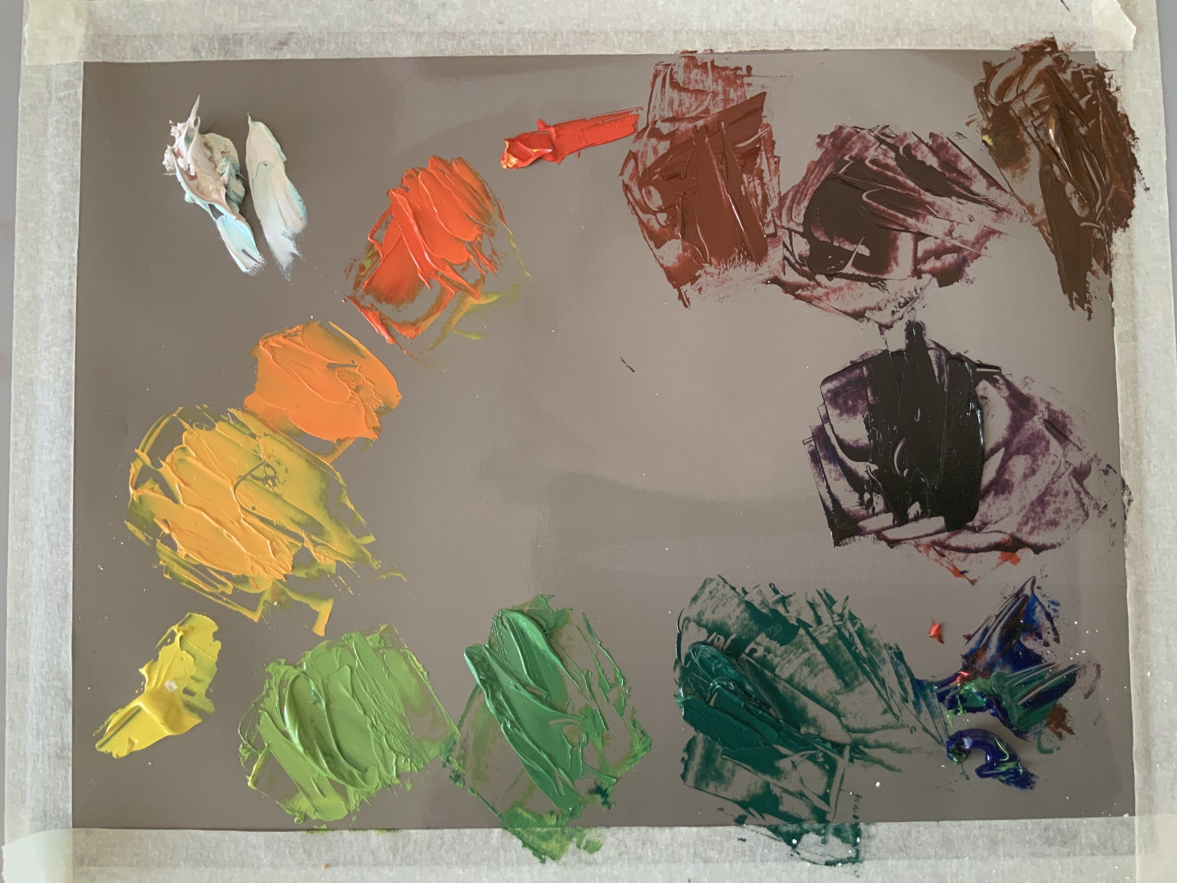 油絵 no.45 3色で描くアボカドとスプーン｜なお