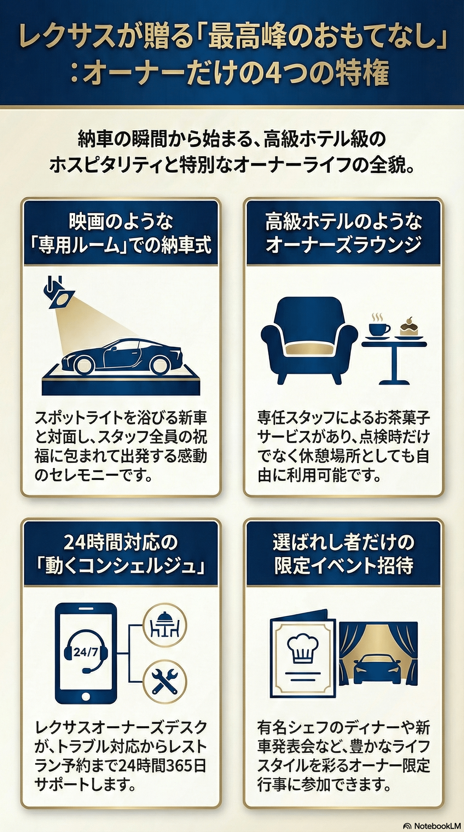 意外と知らない！レクサスオーナーだけが得られる7つの特典と納車式の