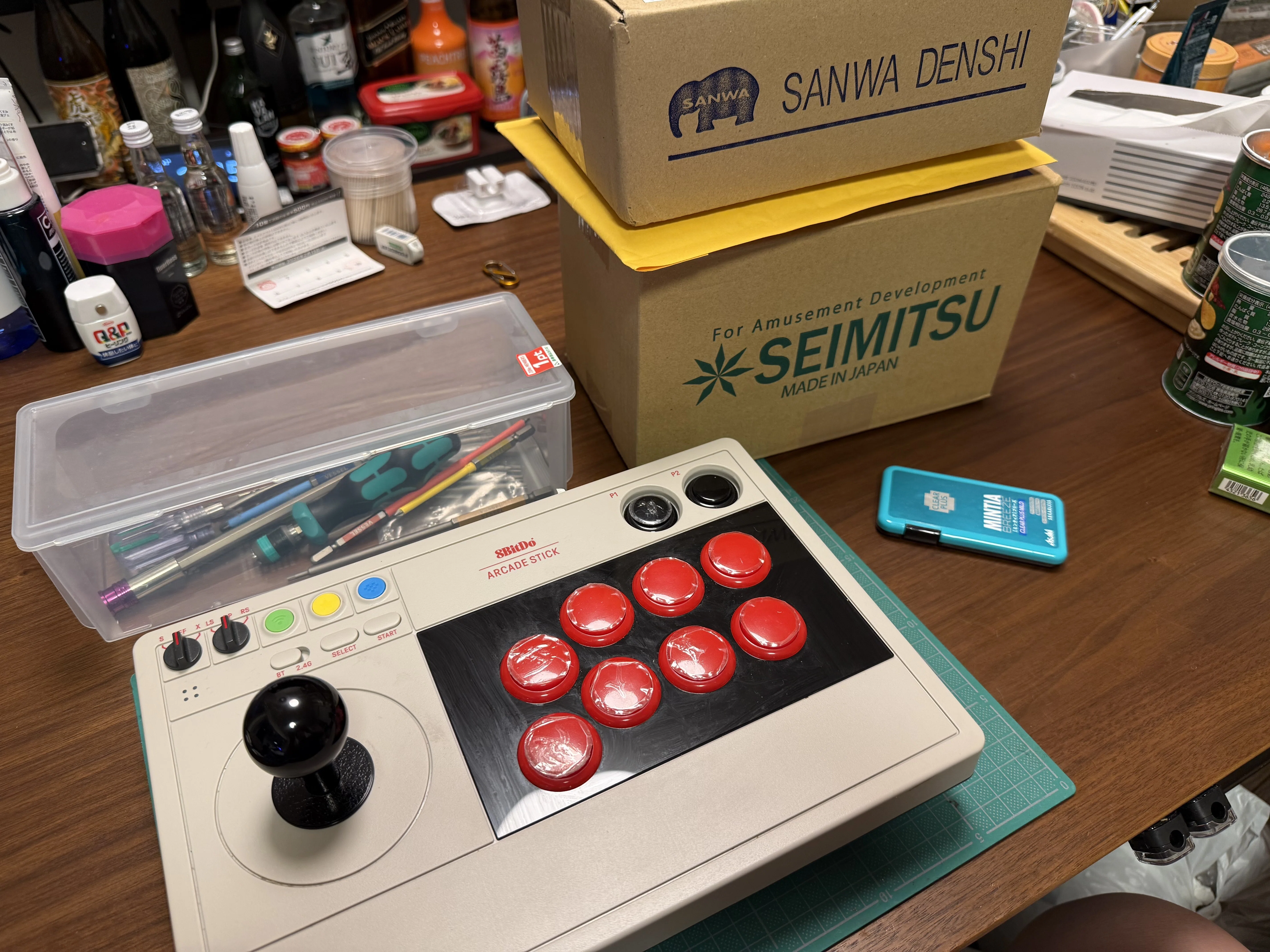 8BitDo Arcade Stickの静音化覚書｜岩倉ゆう