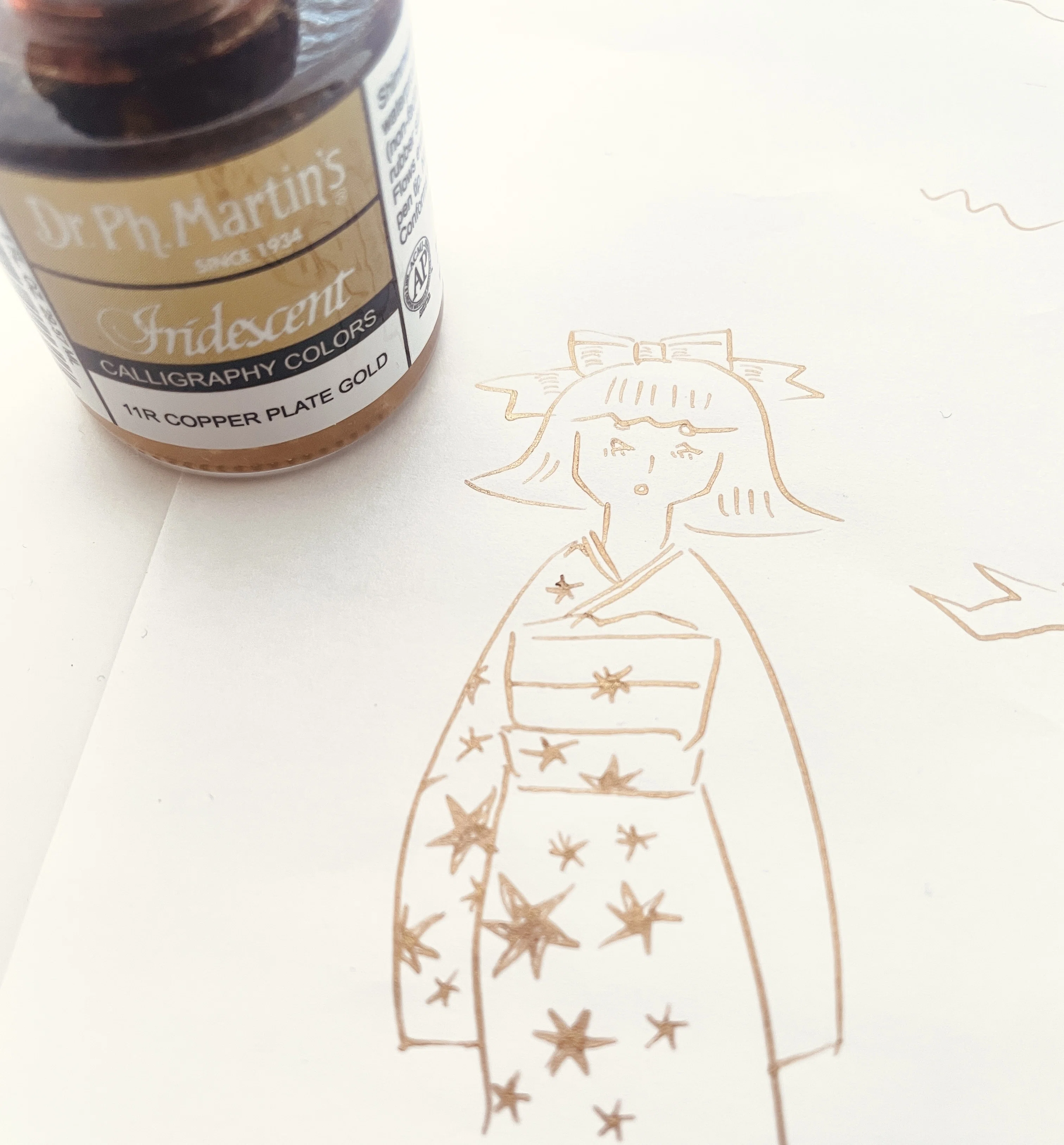 金色で描く。｜イラストレーター・原あいみ