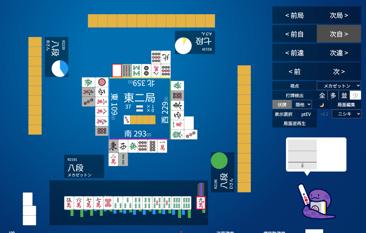 天鳳十段タッチを目指して毎日更新する麻雀note1248日(1休)｜メカZ