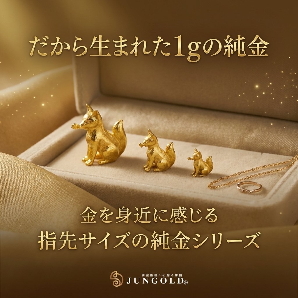 世界最小？「約8mm」指先サイズの【1グラムの純金】の世界。｜株式会社