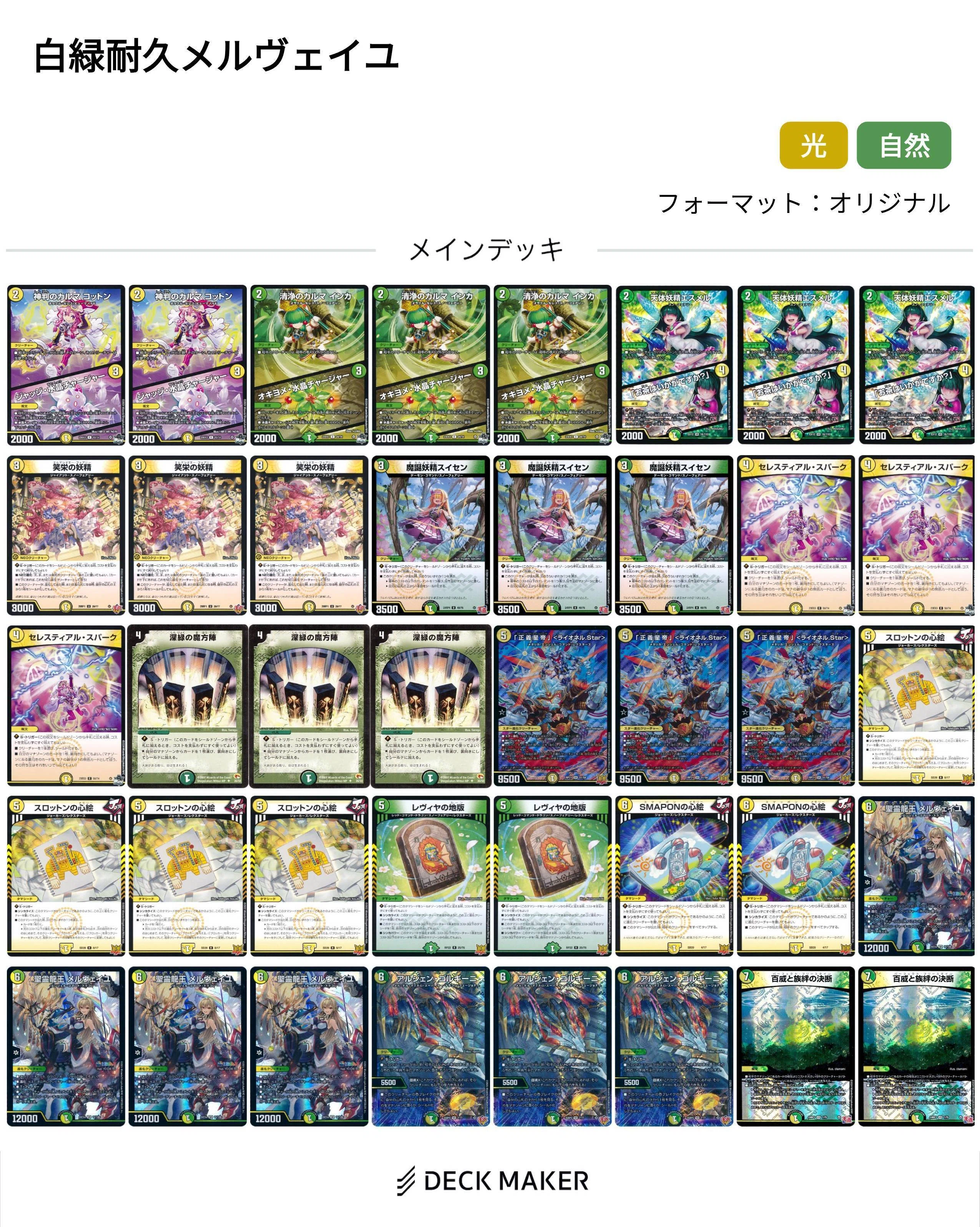 実はメルヴェイユを使ったデッキを考えたことは何度かある気がする