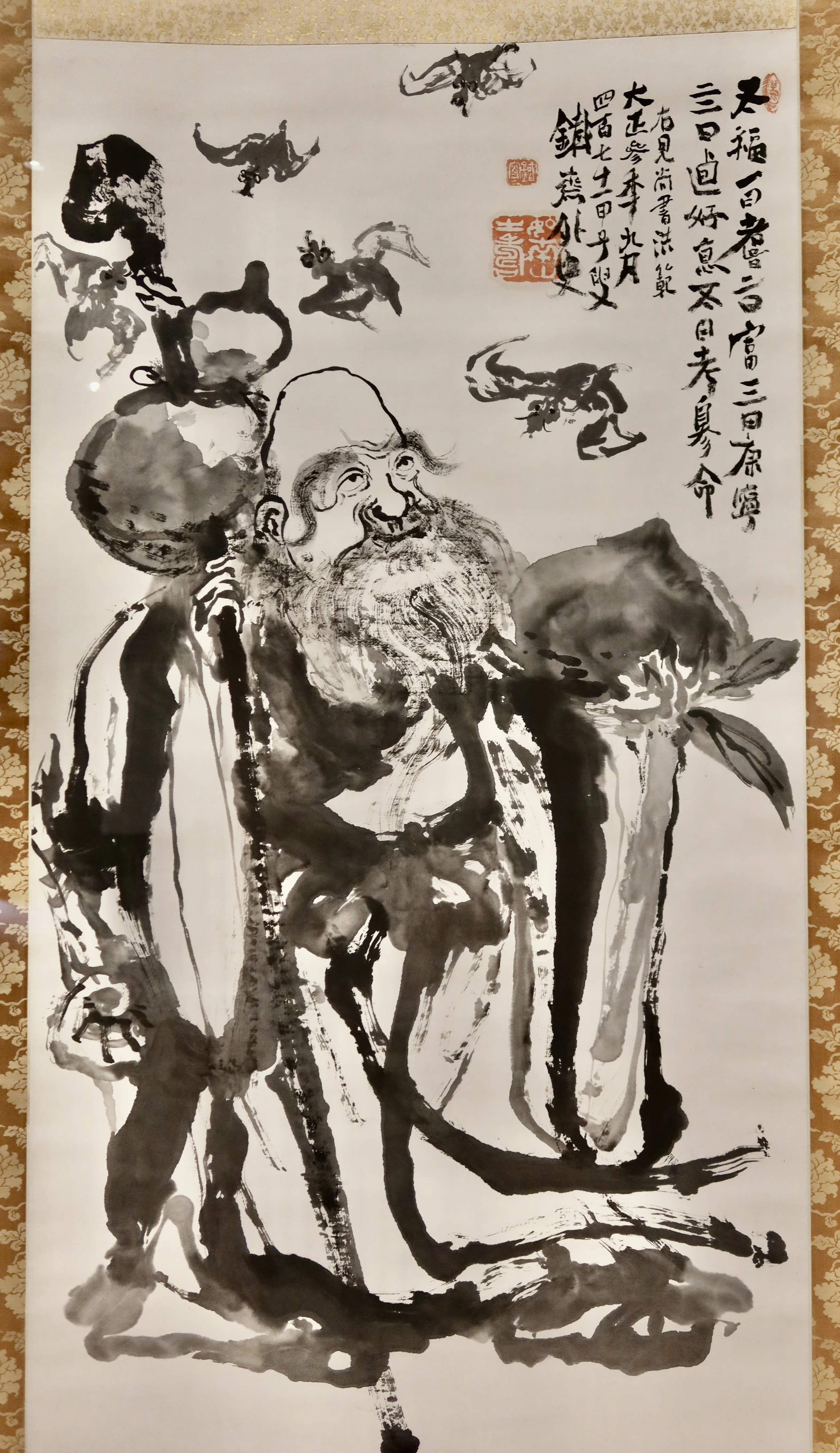 中国画 支那 ［人物図］紙本 横物 掛け軸！ 中国画 支那 ［人物図］紙本 横