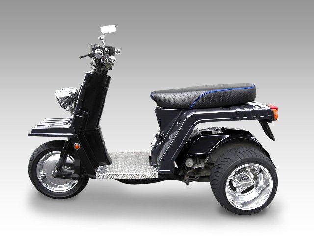 ジャイロ用クロスアルミホイール扁平タイヤ＆40mmスペーサーセット