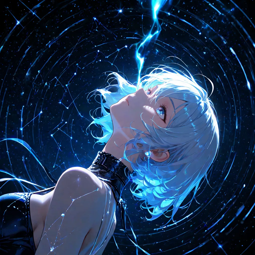 ふと見上げた夜空に感動があった✨、冬の星座のAIイラスト | AI
