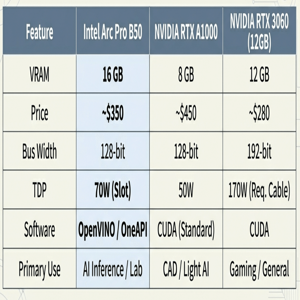 ローカルLLM界の「隠れた名機」か？Intel Arc Pro B50が提示する16GB VRAMという革命｜MKGadget