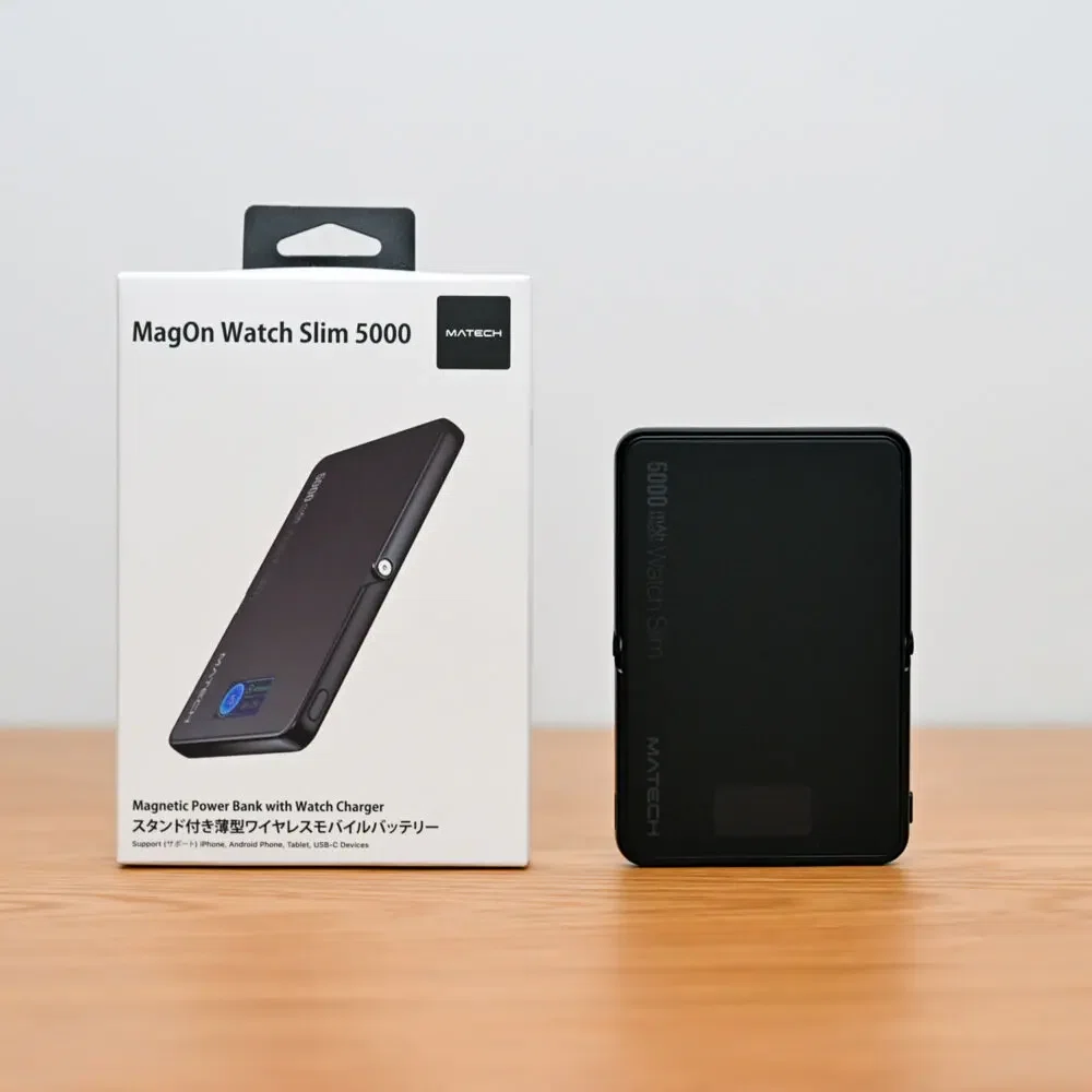 MATECH MagOn Watch Slim 5000 モバイルバッテリー MATECH MagOn Watch Slim 5000をレビュー！1パッドでiPhoneもApple