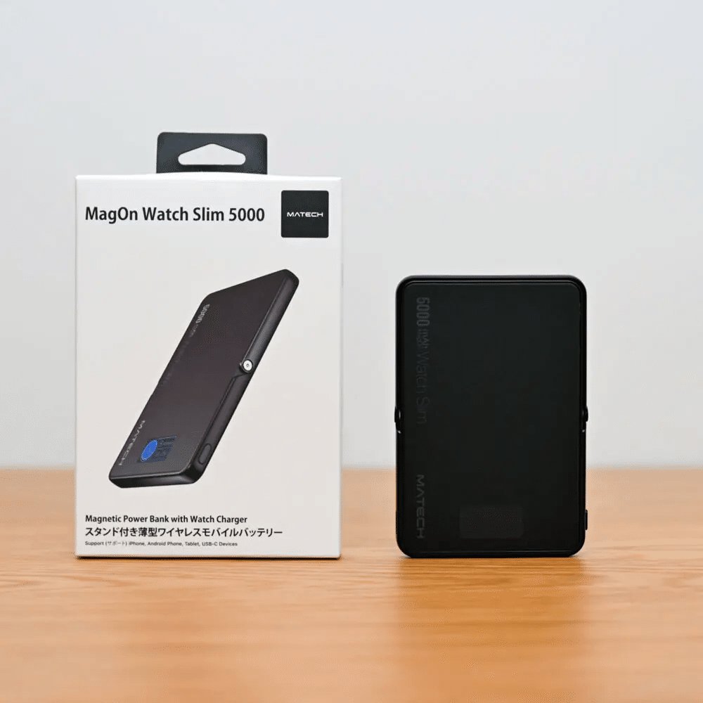 MATECH MagOn Watch Slim 5000 モバイルバッテリー MATECH MagOn Watch Slim 5000をレビュー！1パッドでiPhoneもApple