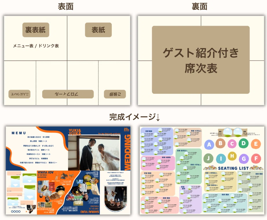 ゲストに必ず喜ばれる 「ゲスト紹介付きA3四つ折りプロフィールブック