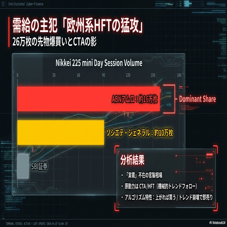 2026年1月27日】本日の株式市場：「後場から日経平均が先行して少し反発（TOPIXはまだ）。長期投資？三菱重工の巨額取引を観測!!」｜Desk  Research Design