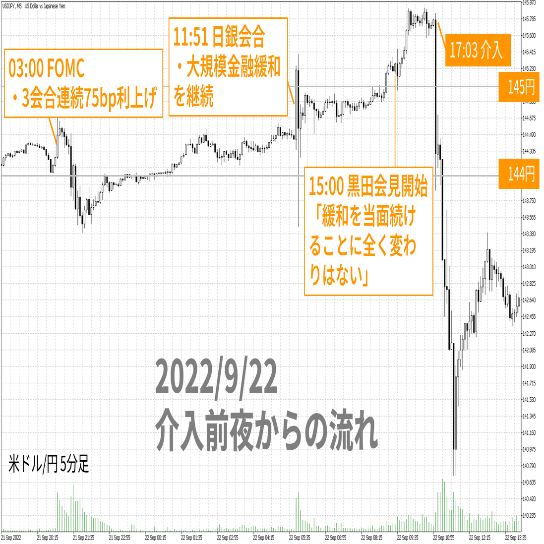 為替介入】1分足チャートと当時の環境のまとめ｜高城泰｜FXコレクティブ