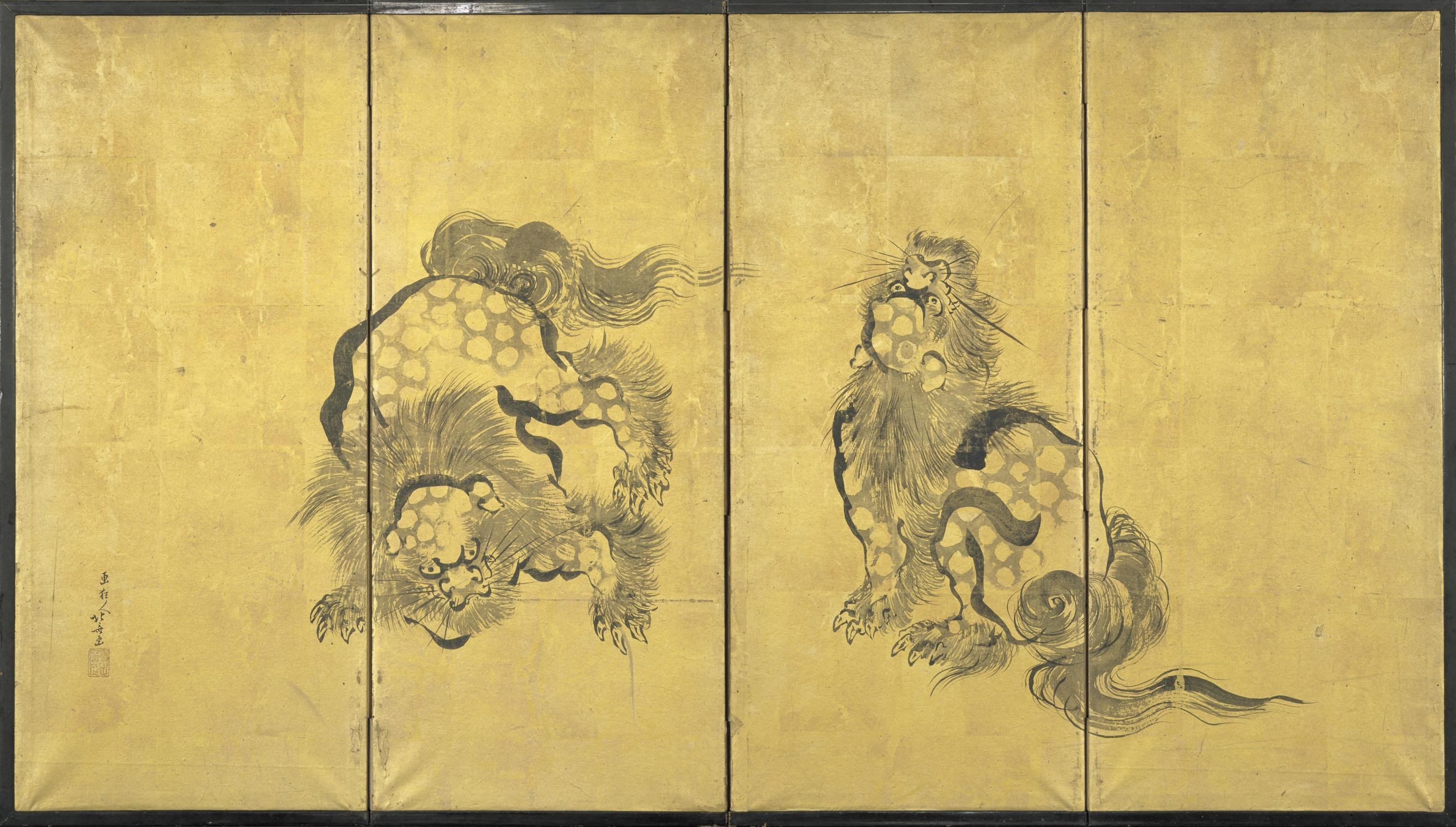 金地に息づく獅子 ―― 葛飾北斎『獅子図屏風』を読む｜山﨑白露