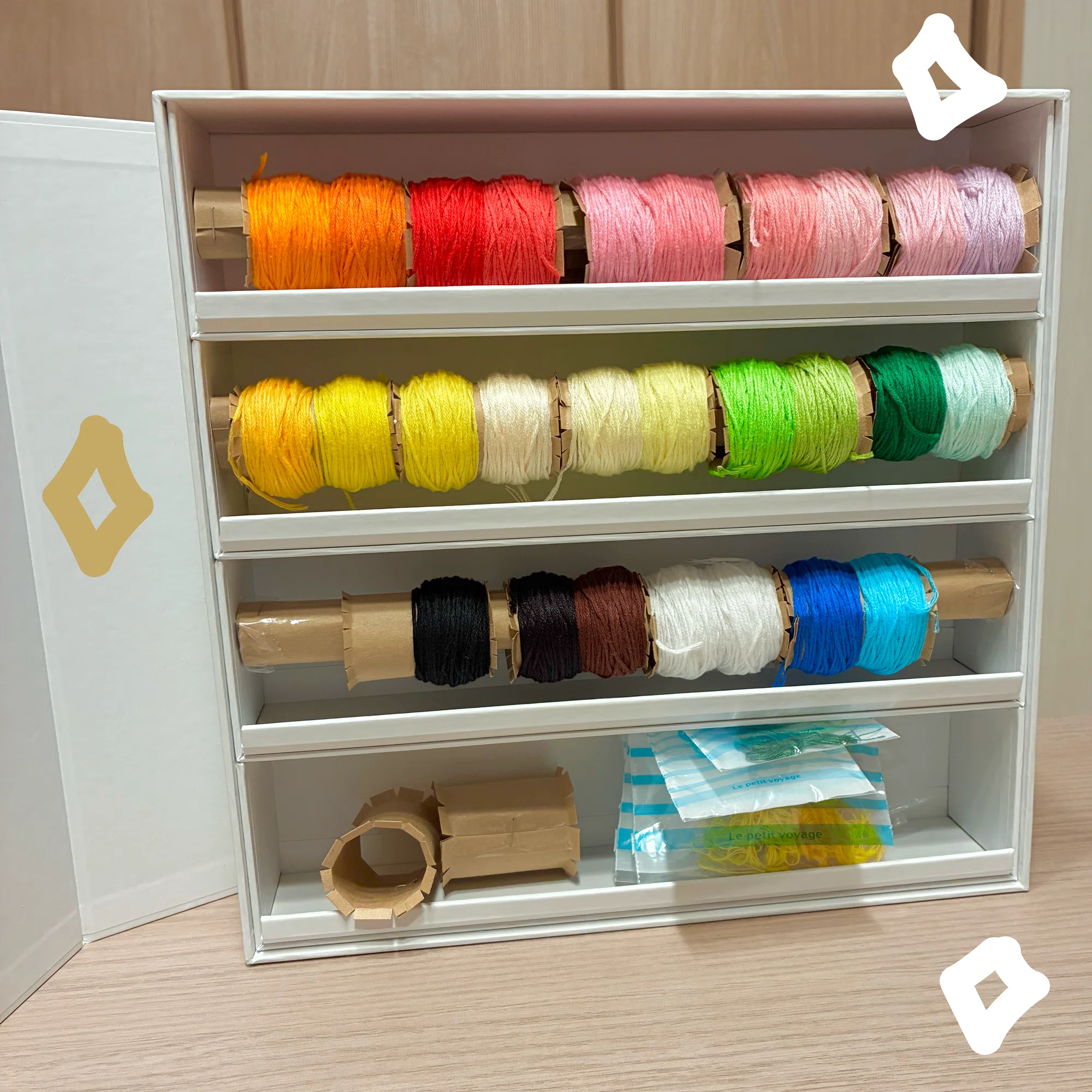 作業机の設置｜ニトリ｜プレフェ｜趣味｜クロスステッチ｜刺繍｜収納
