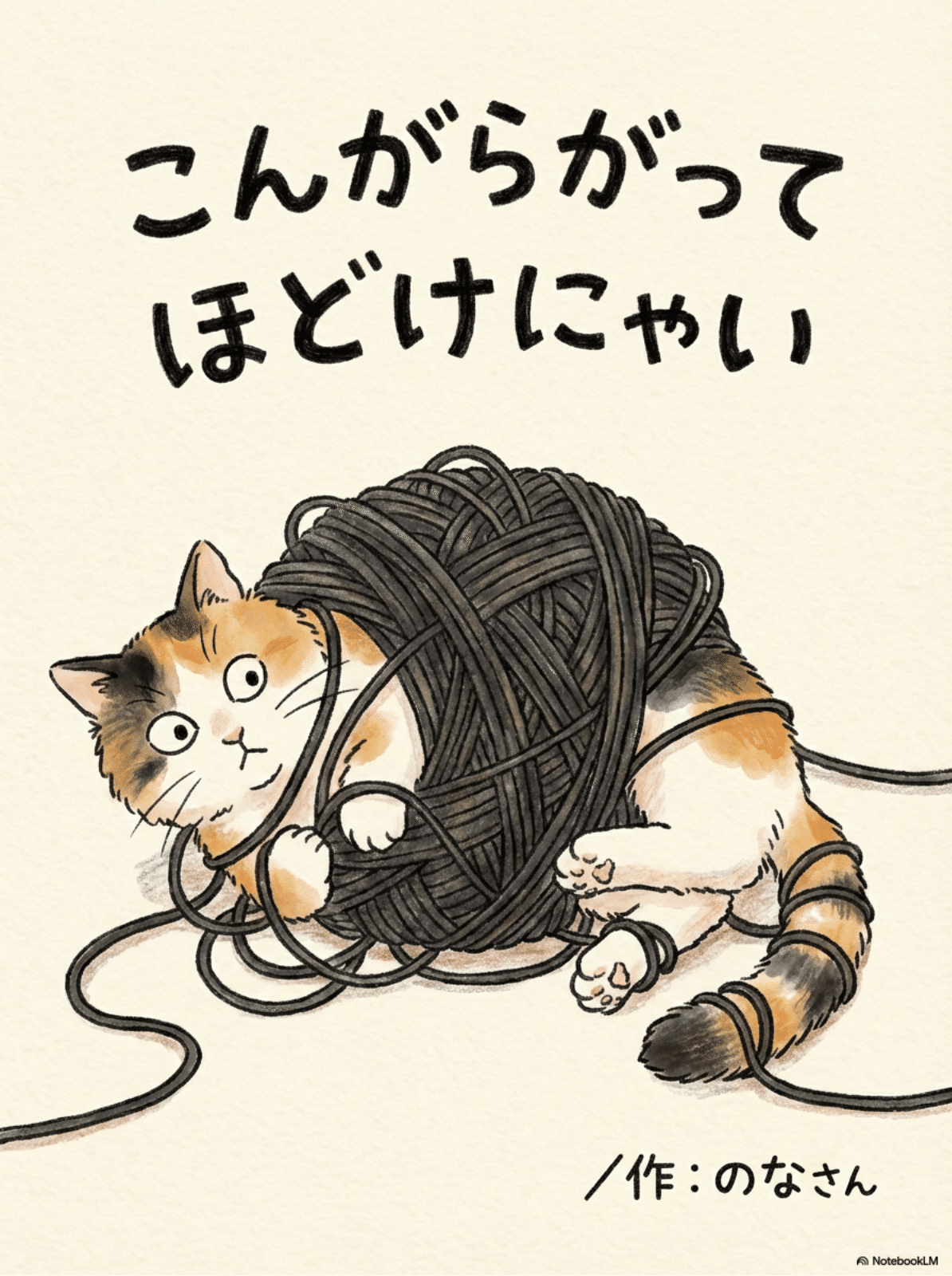 NotebookLM×猫×絵本】「こんがらがって、ほどけにゃい」（プロンプト