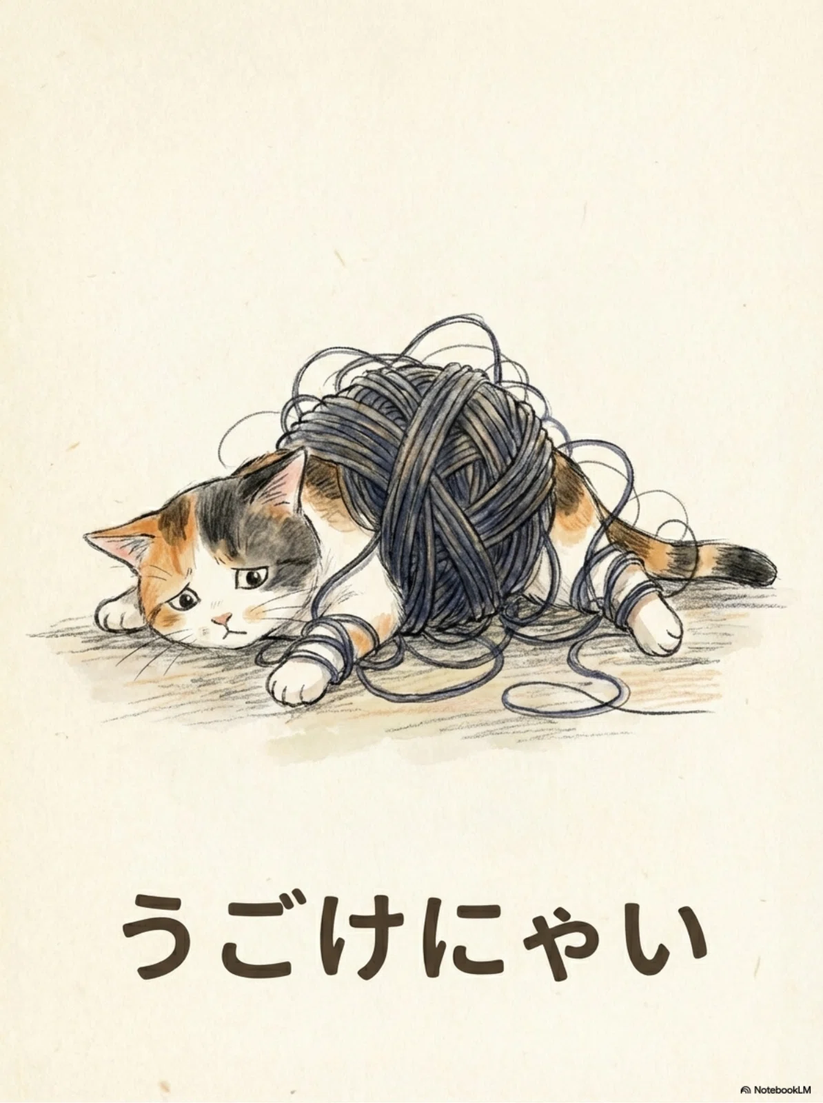 NotebookLM×猫×絵本】「こんがらがって、ほどけにゃい」（プロンプト