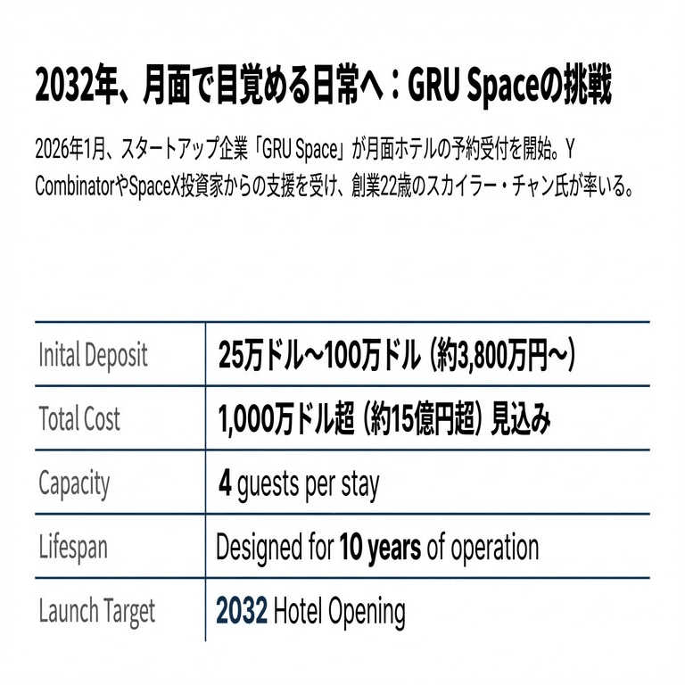 月面ホテルの予約開始で見えてきた、宇宙観光ビジネスの新たな地平｜宇宙ビジネスキュレーター