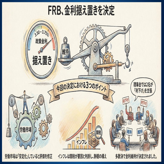 FRBは金利据え置き❗️労働市場安定化で慎重姿勢を維持｜東大ぱふぇっと🐰20代で億り人達成❗米国株式投資で大評判の相場予測noteは20万部突破