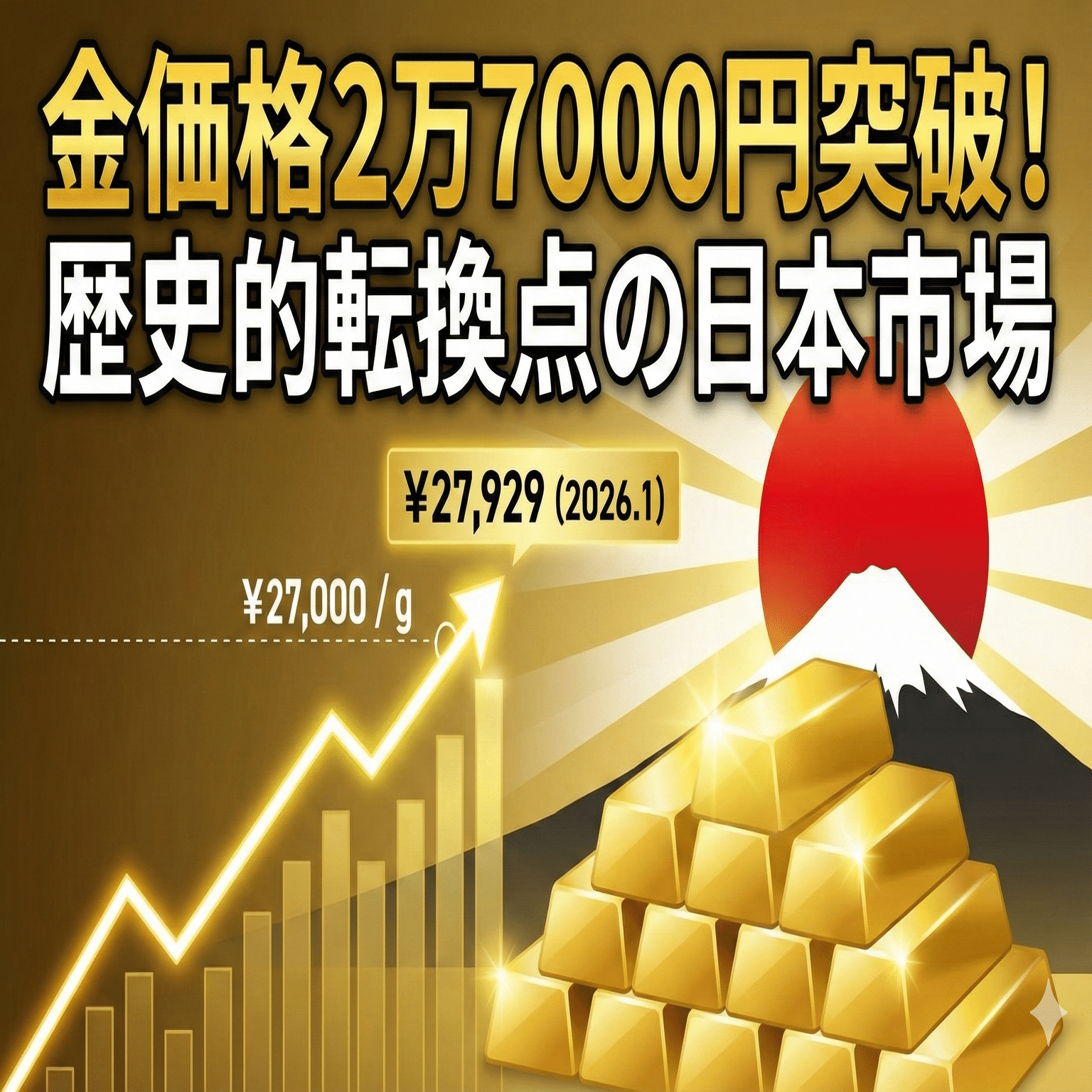 2026年最新】金価格2万7000円突破。歴史的転換点で私が注目する「最強の関連銘柄」5選と市場構造の激変｜日経徹底解説