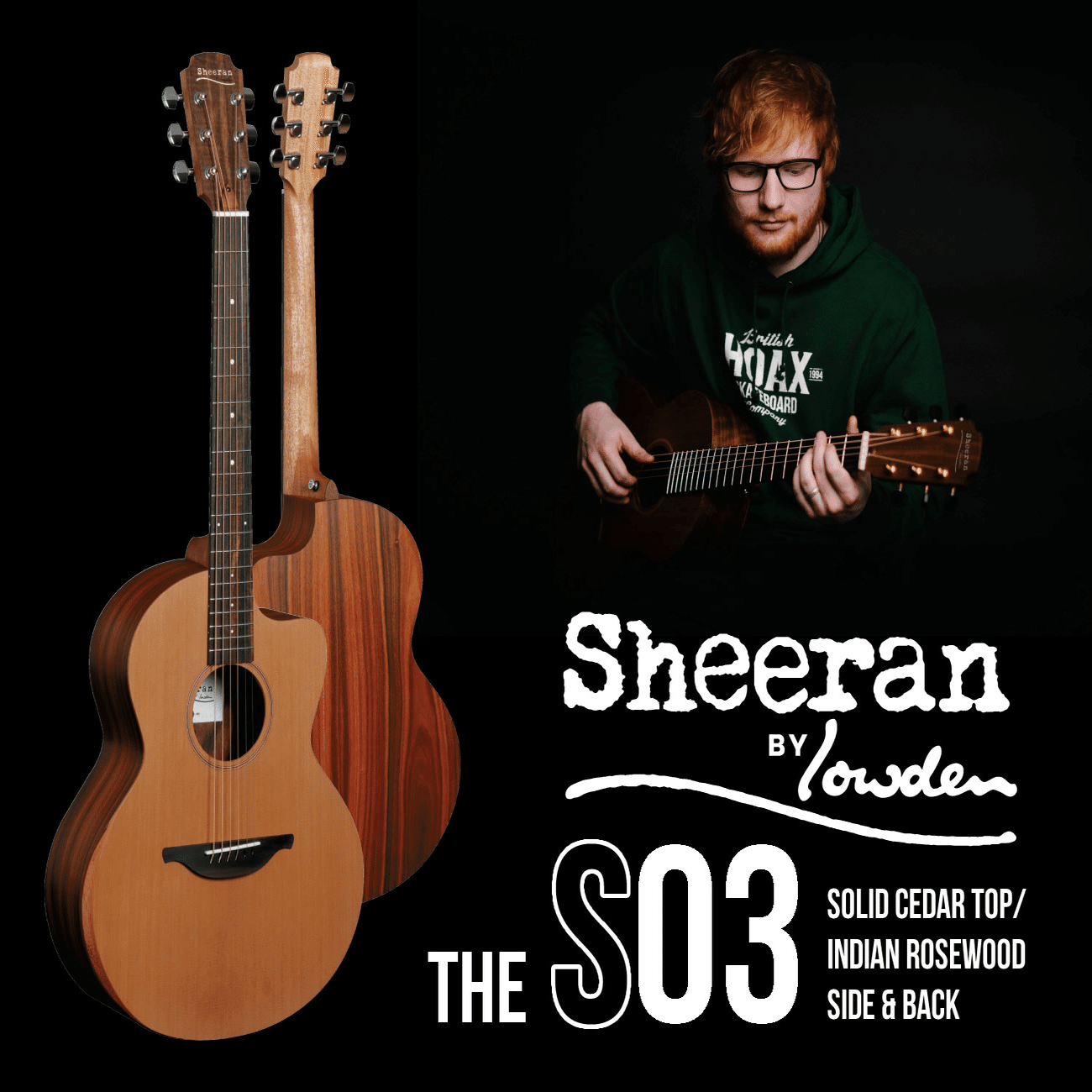エド・シーラン×ローデンで実現の「Sheeran BY Lowden」が本数限定特別