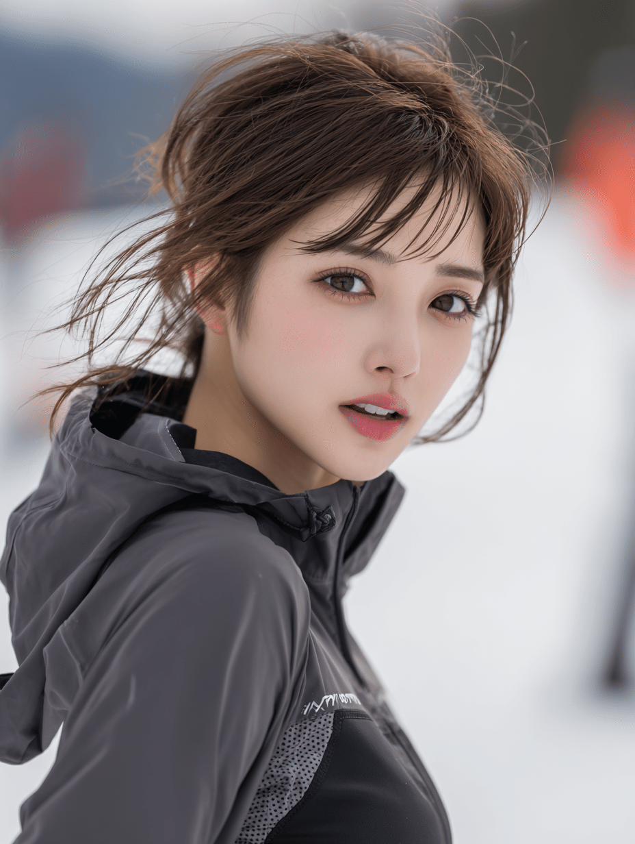 画像生成AI】「スキーウェアの美人OL」をAIで生成する方法《プロンプト