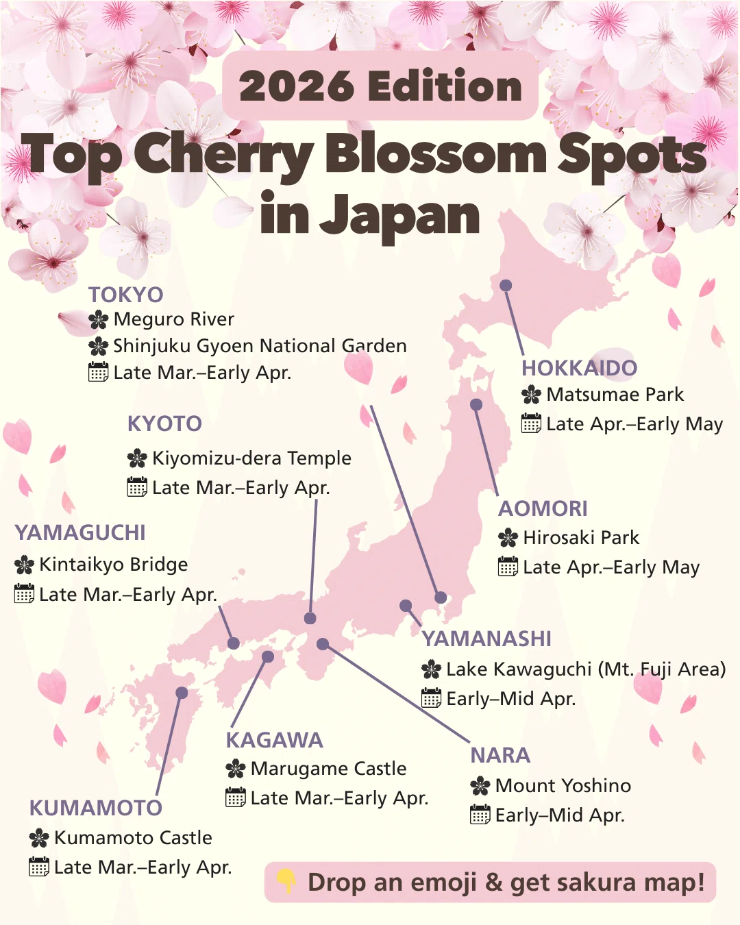 🌸 Top Cherry Blossom Spots in Japan (2026 Edition)｜JTI | Japan Travel ...