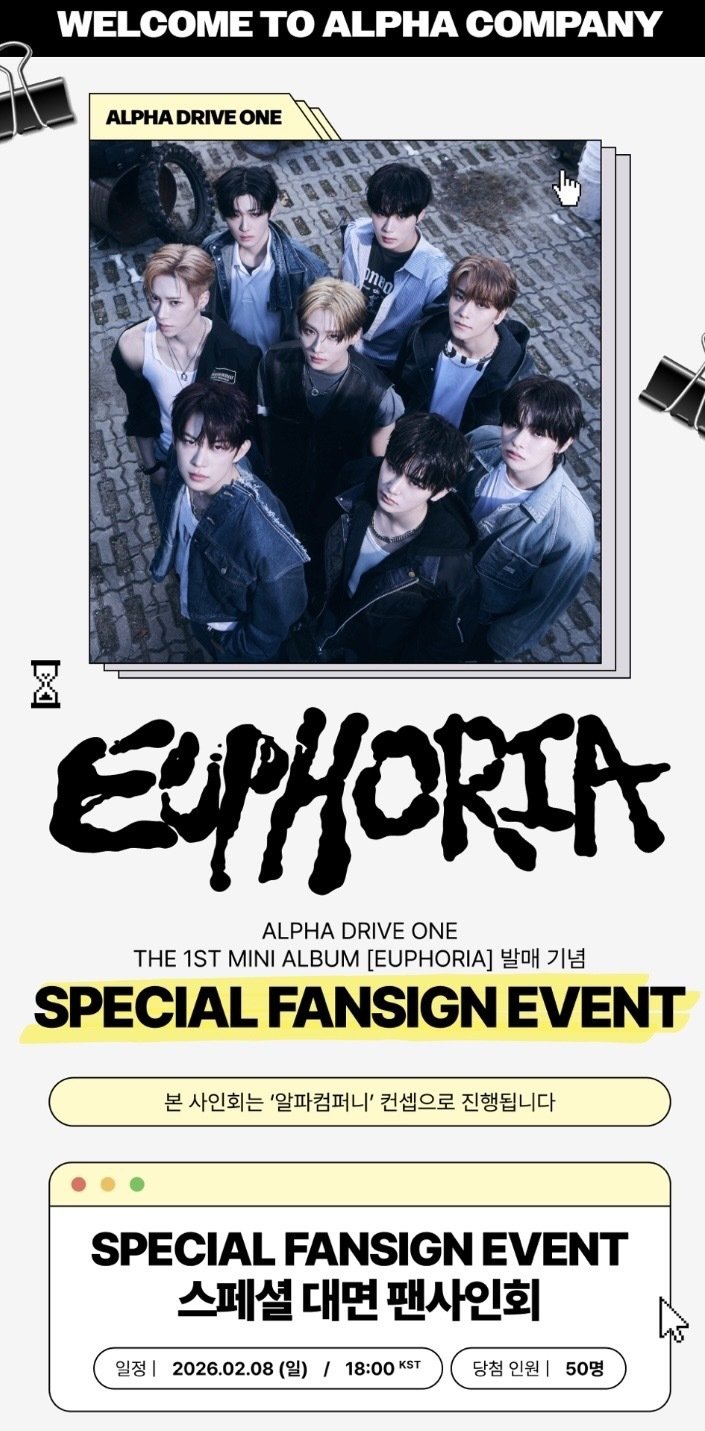 ALPHA DRIVE ONE ALD1 対面サイン会 260208 当選ボーダー MP｜Kpop