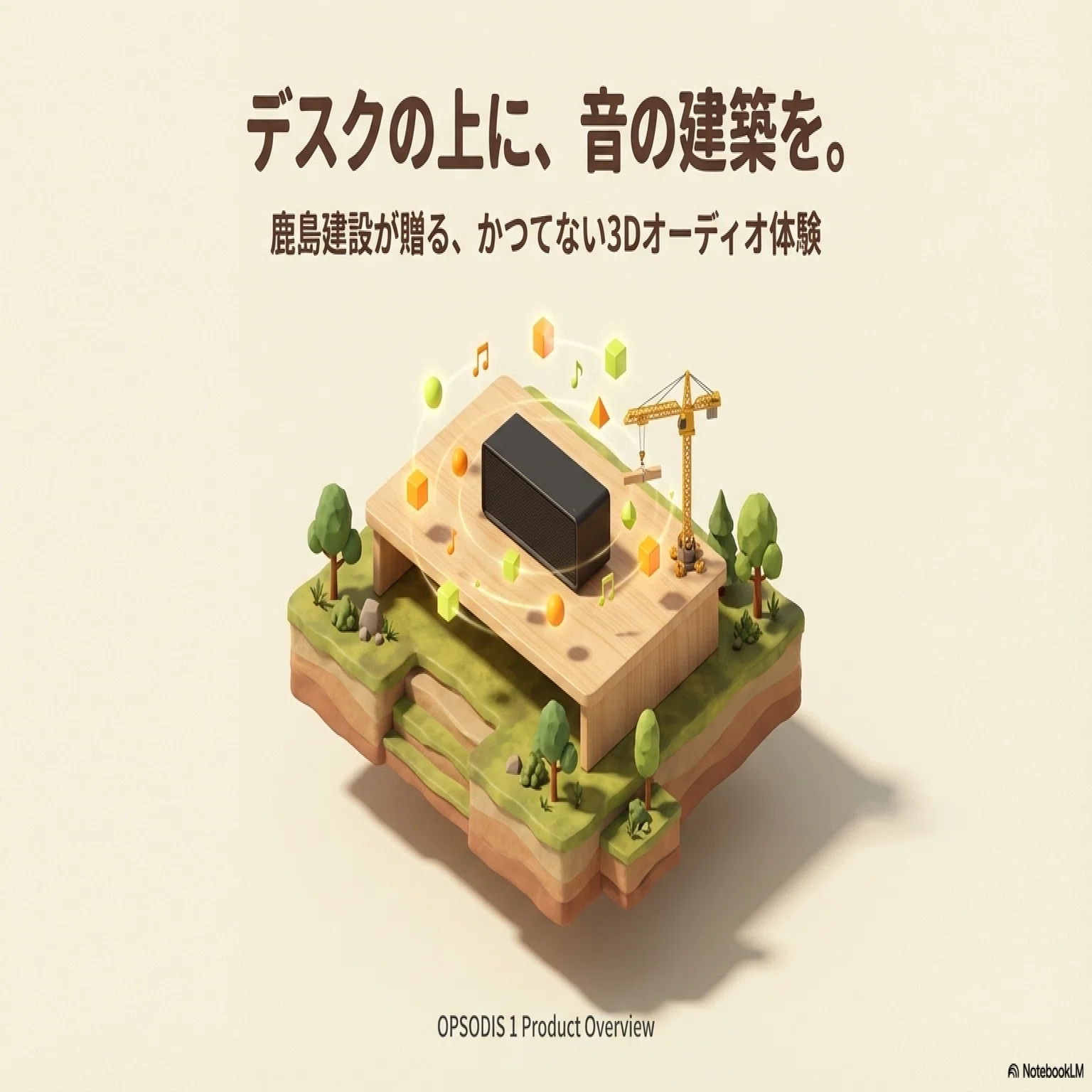 鹿島建設が放つ究極の立体音響。デスクトップスピーカー「OPSODIS 1 
