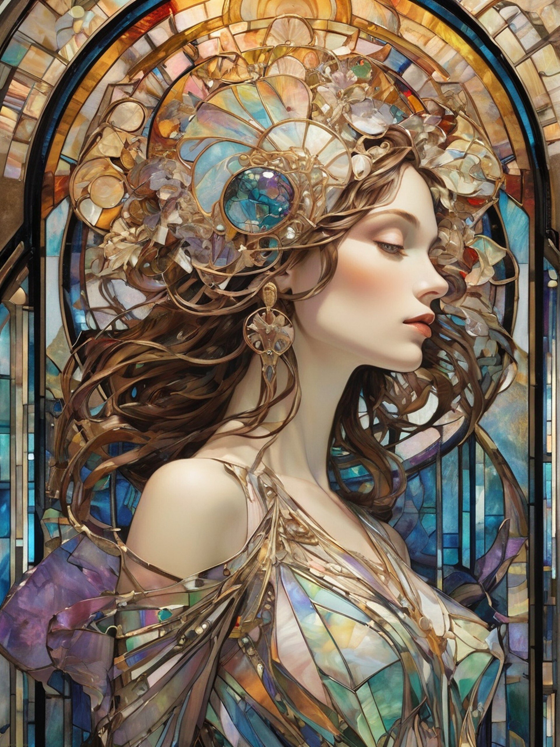 ステンドグラス｜キータン🦋写真とAIで紡ぐもう1つのリアル✨