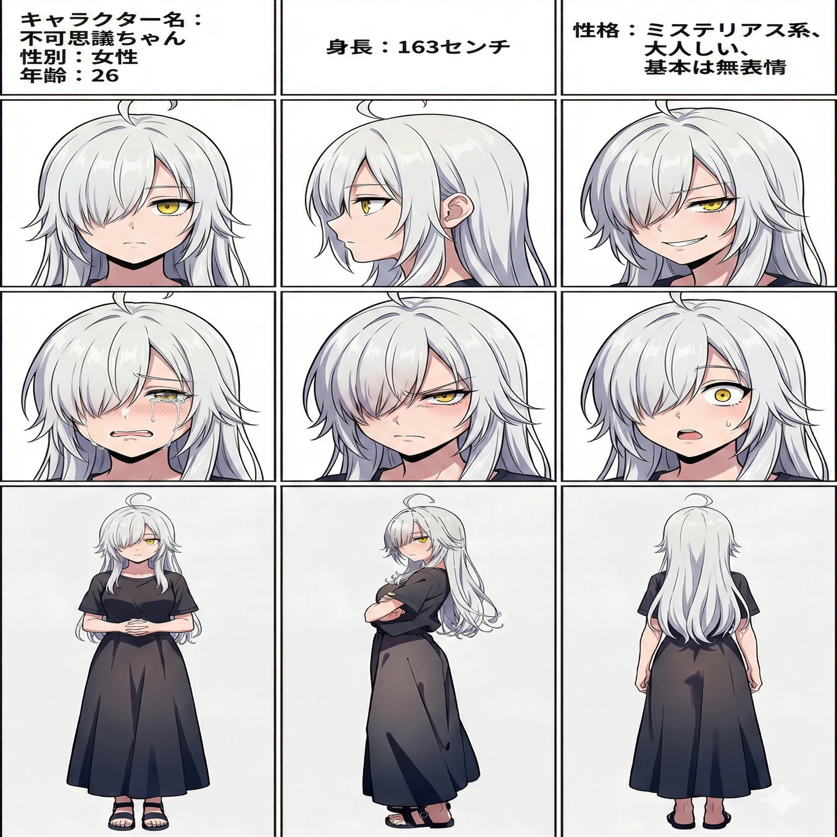 Prompt for creating manga character sheets with NanobananaPro