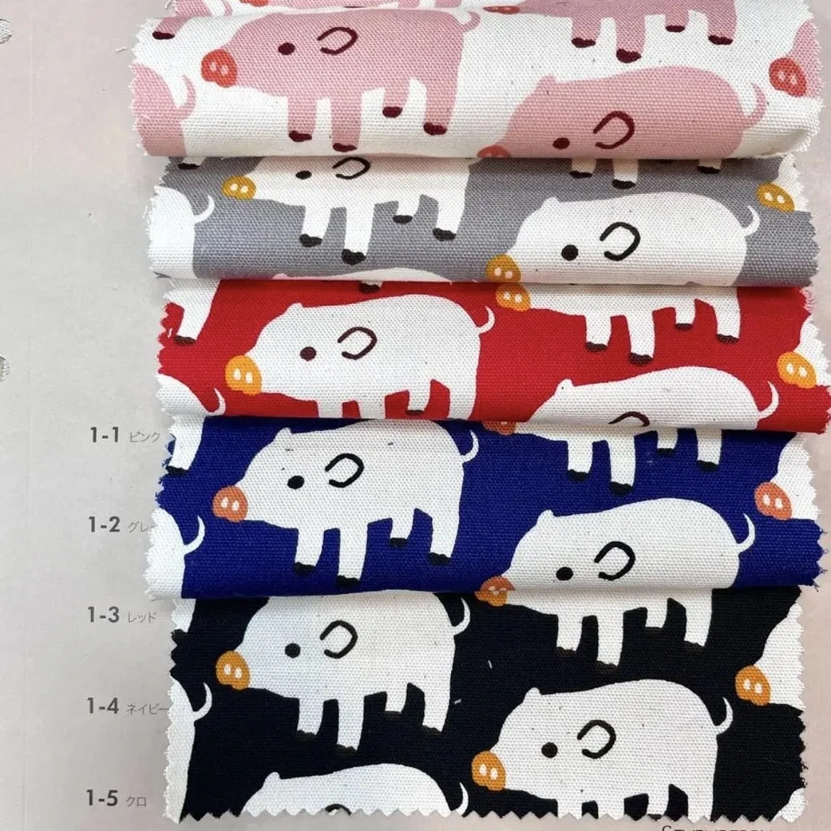 🪡1/30 [Today's Recommended Fabric] Cute Pig Pattern 100% Cotton Oxford ...