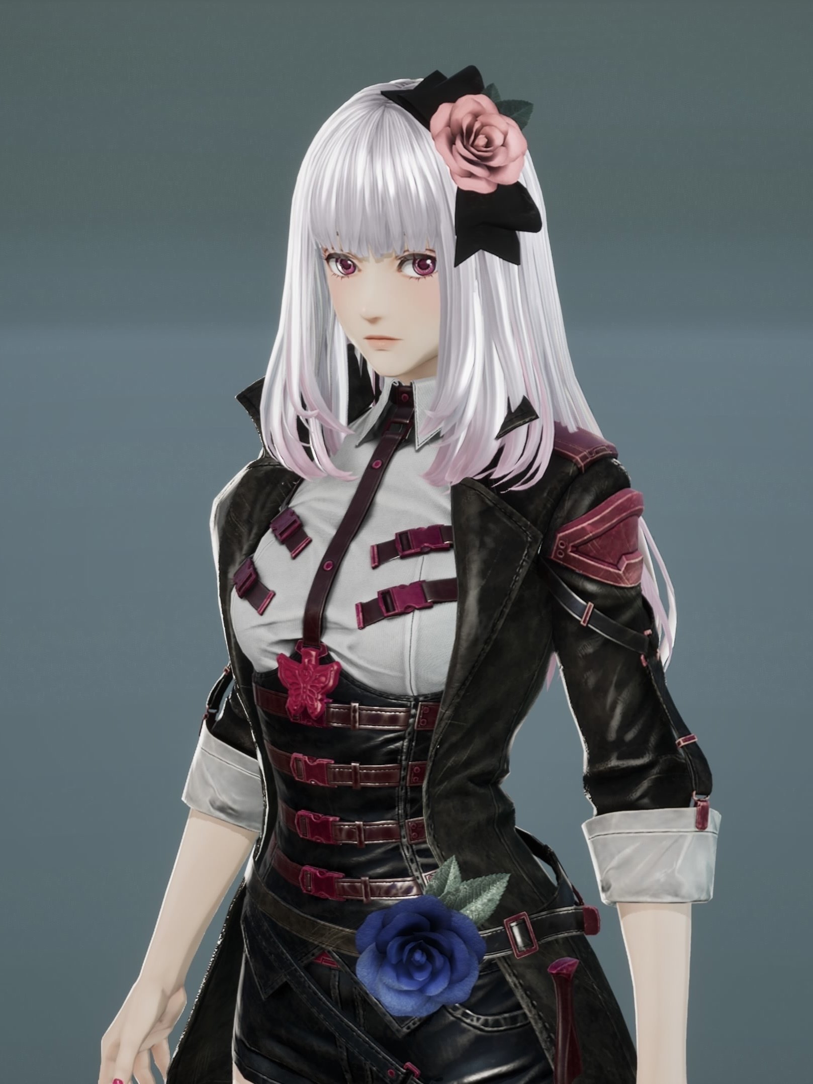 ★【値下げ】ゲームキャラクター　エナメルの細身のロングコート　光沢有でテカテカ CODEVEINⅡ（コードヴェイン2）｜キャラクタークリエイトが楽しくて