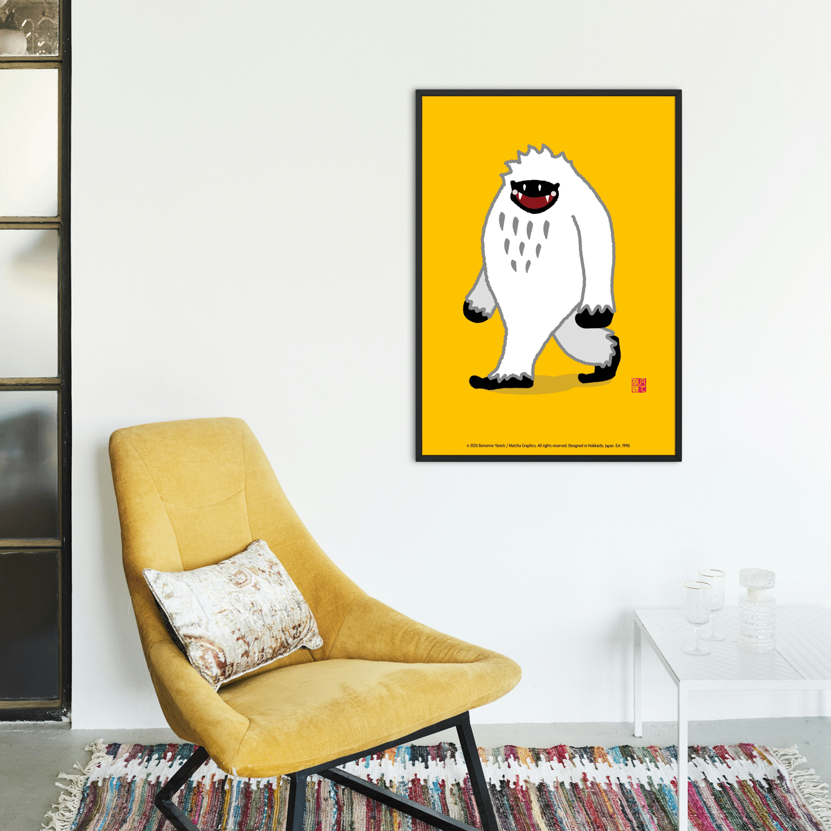 部屋に“愛嬌”を。空間を明るく変える『雪男』のポップアートポスターを