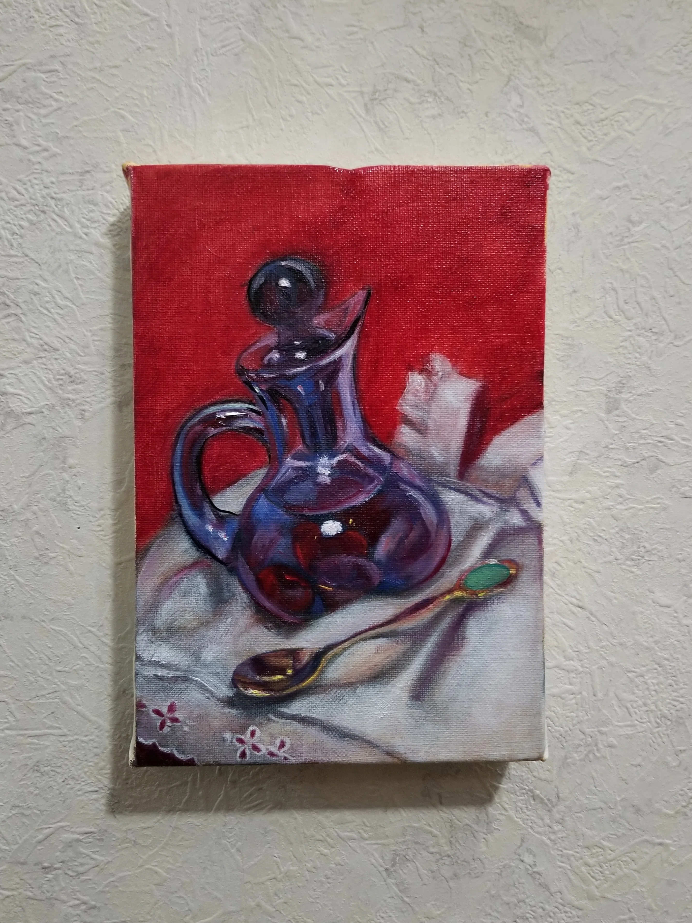 油絵制作記録1| 静物画 |クサカベのグレージングバニスを使ってみる