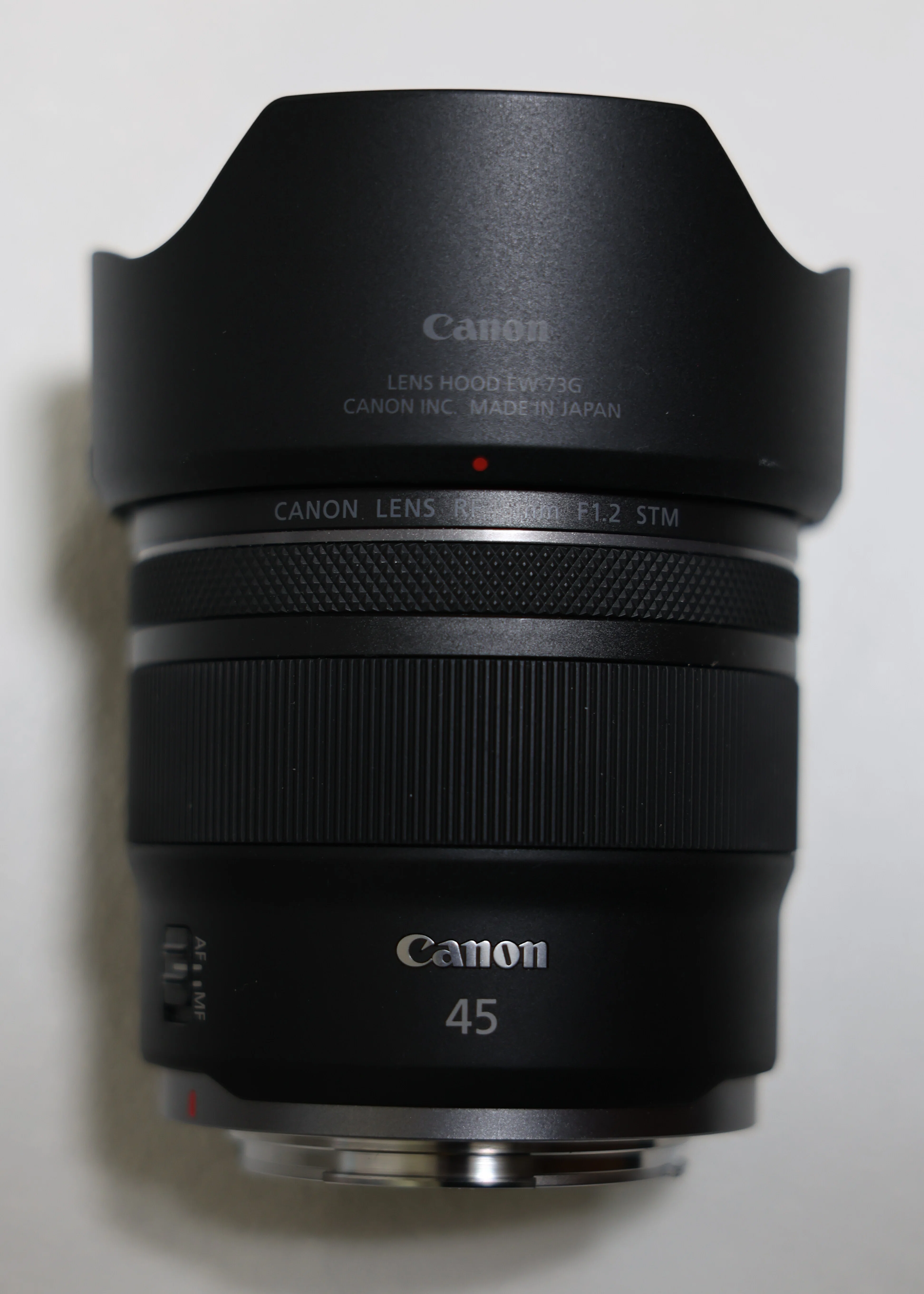 RF45mm F1.2 STM のフードES-73Bの出荷開始｜大佐藤