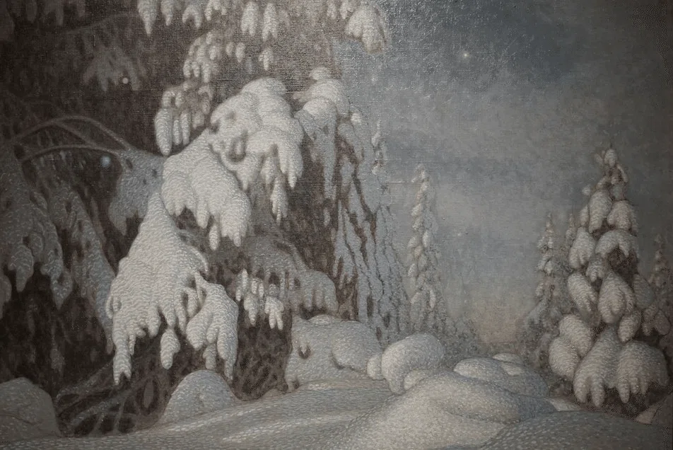 ひねくれスウェーデン絵画展 雪国の空が良い。冬の空は、曇っている