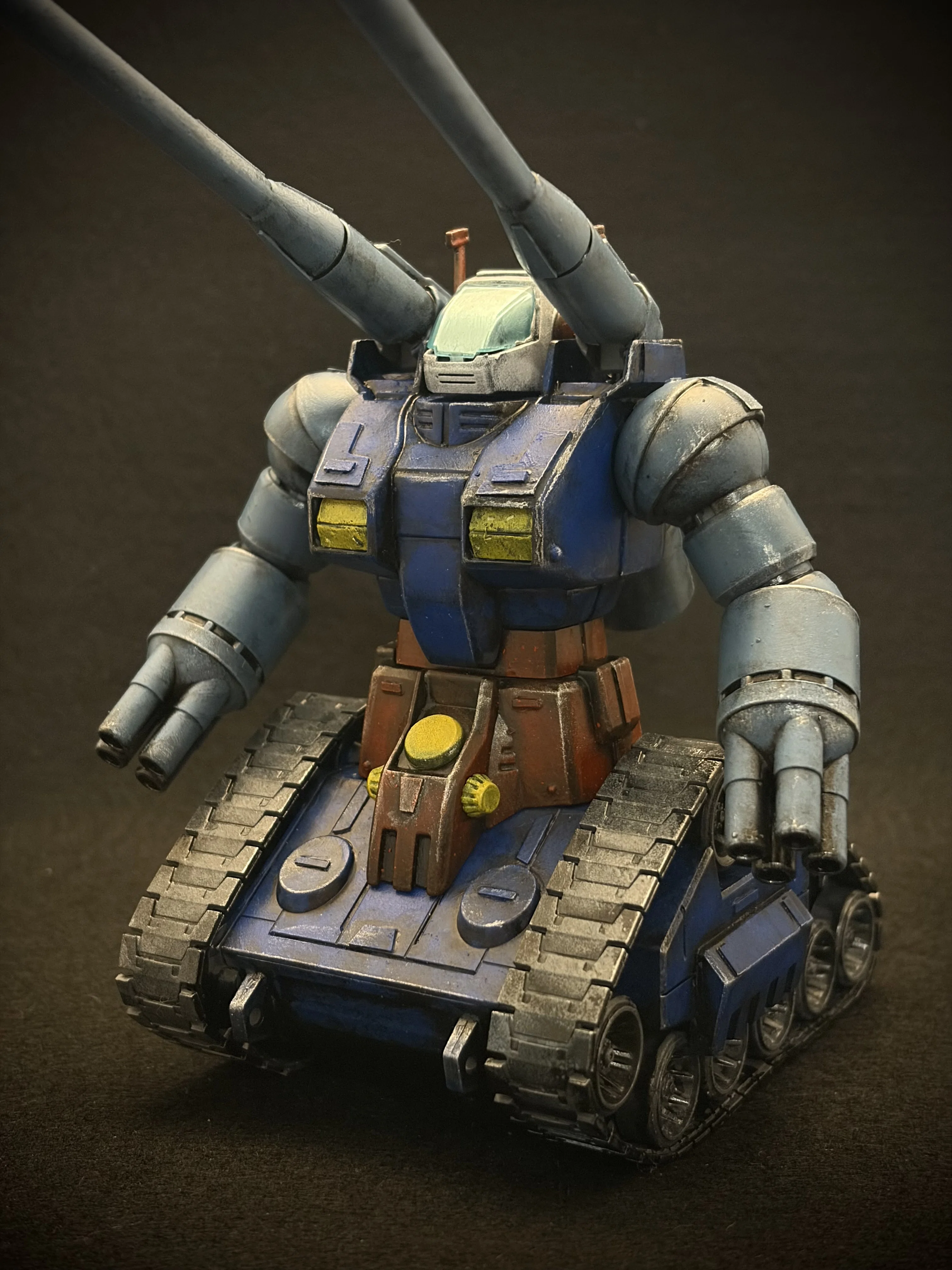 ガンタンク完成】 ガンダム、ガンキャノンと質感を揃えて｜とうと