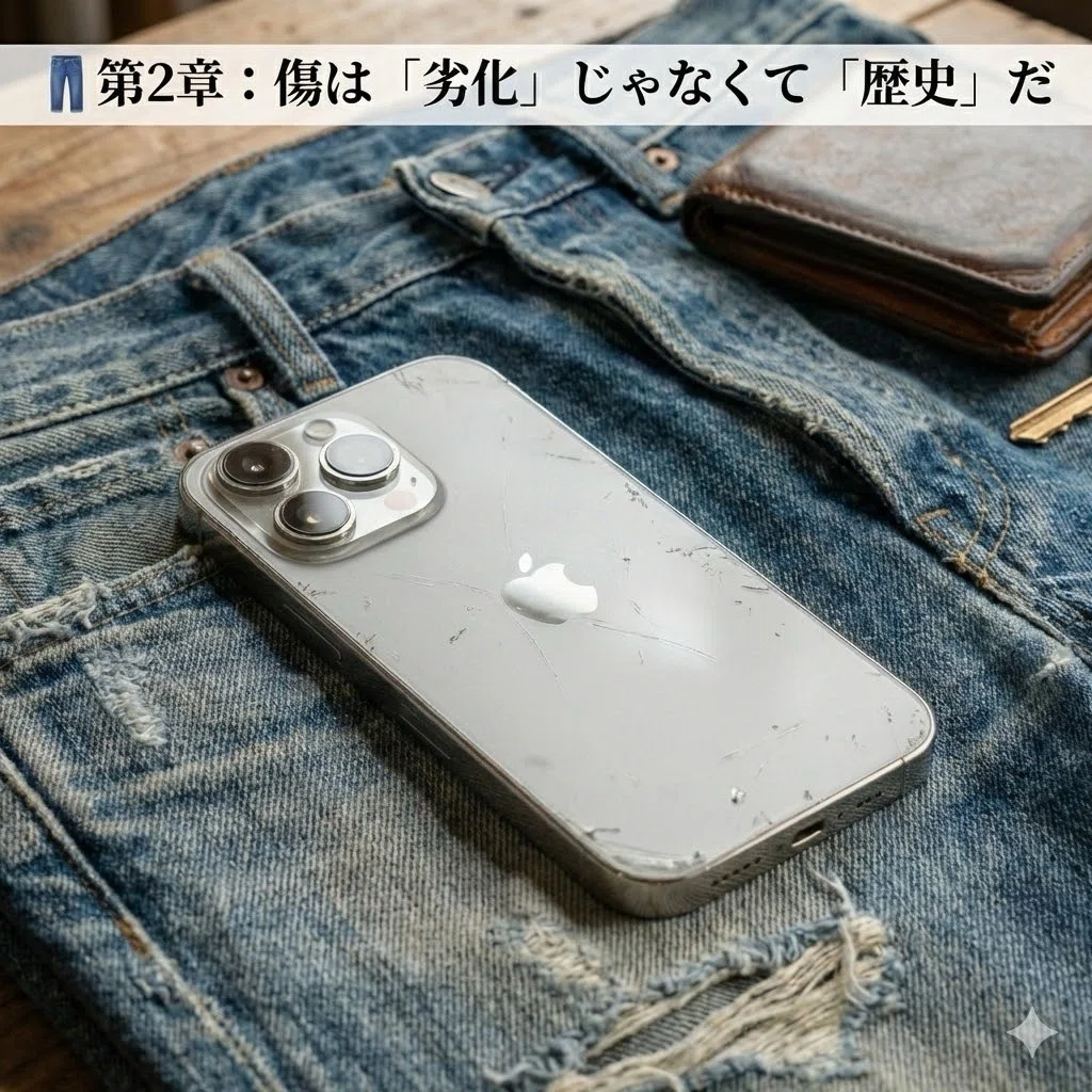 まだケース着けてるの？?️ iPhoneを「裸」で使い倒したら、傷跡すら 