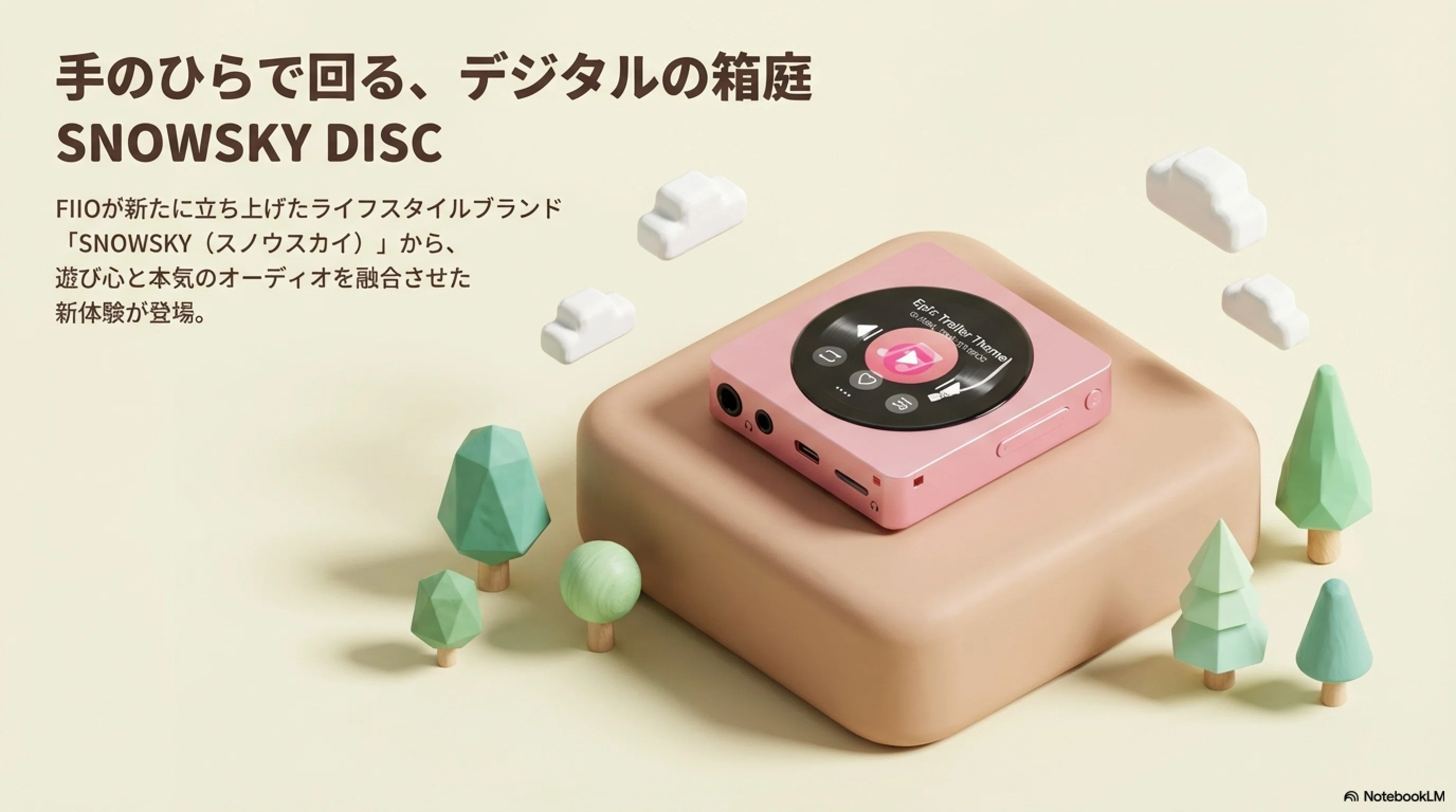 円盤型DAP「SNOWSKY DISC」誕生。手のひらで回るデジタル