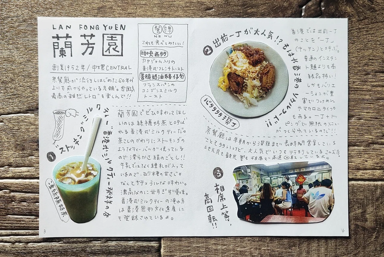 香港式ファミレス「茶餐廳」のZINEをつくろう④手描きページの書き方