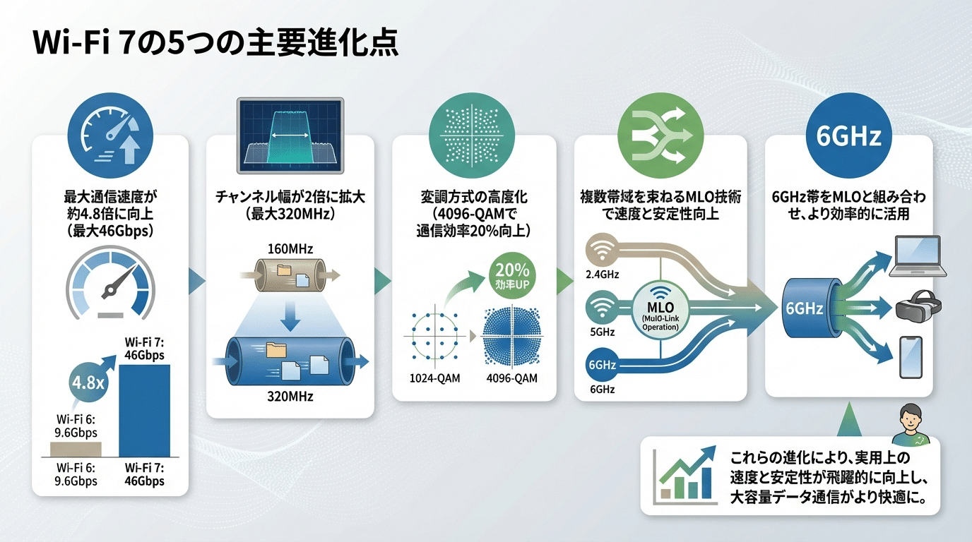 Wi-Fi 7とはなに？6や6Eとの違いも解説！｜マクリン(新井涼太