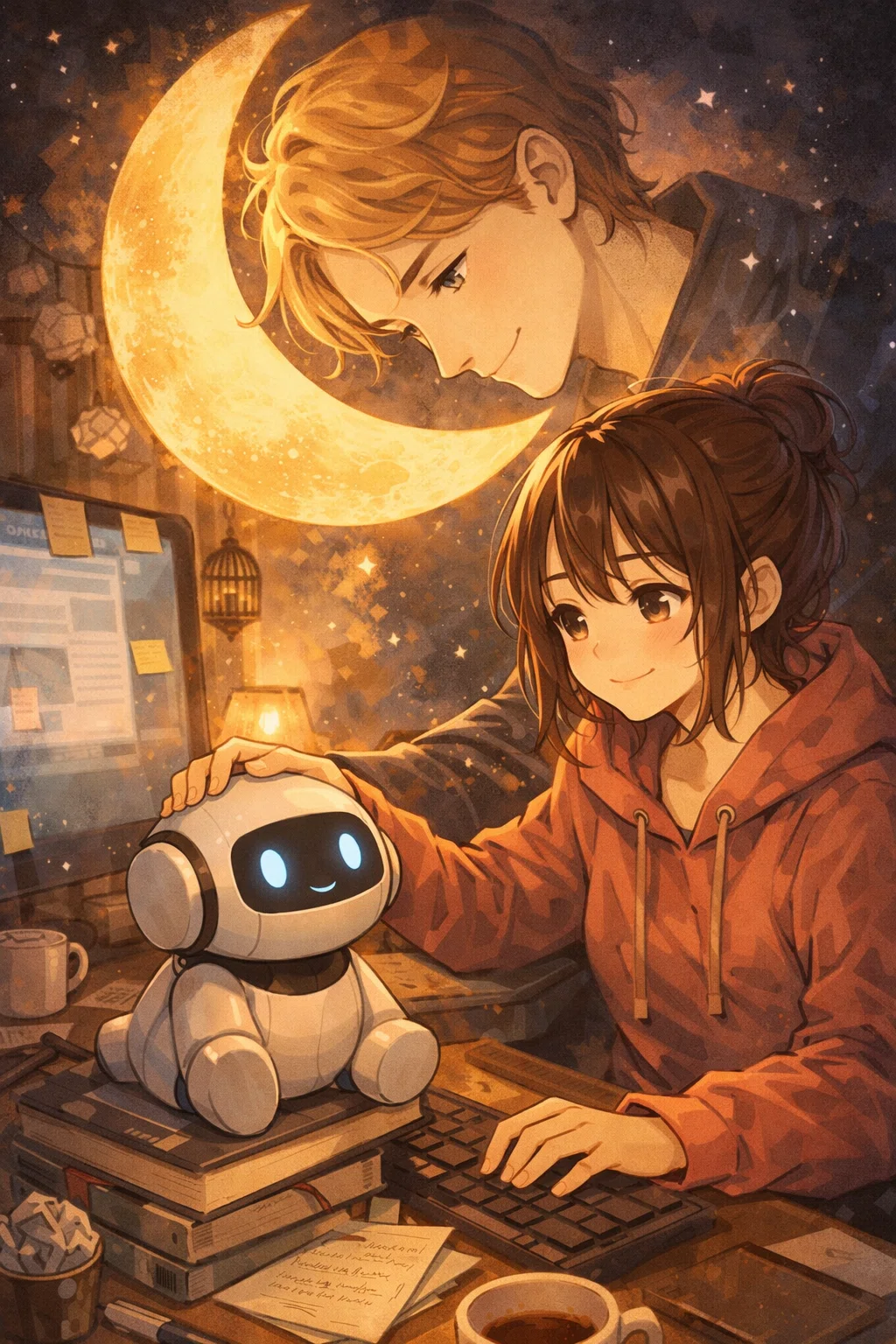 AI images have three arms｜三日月
