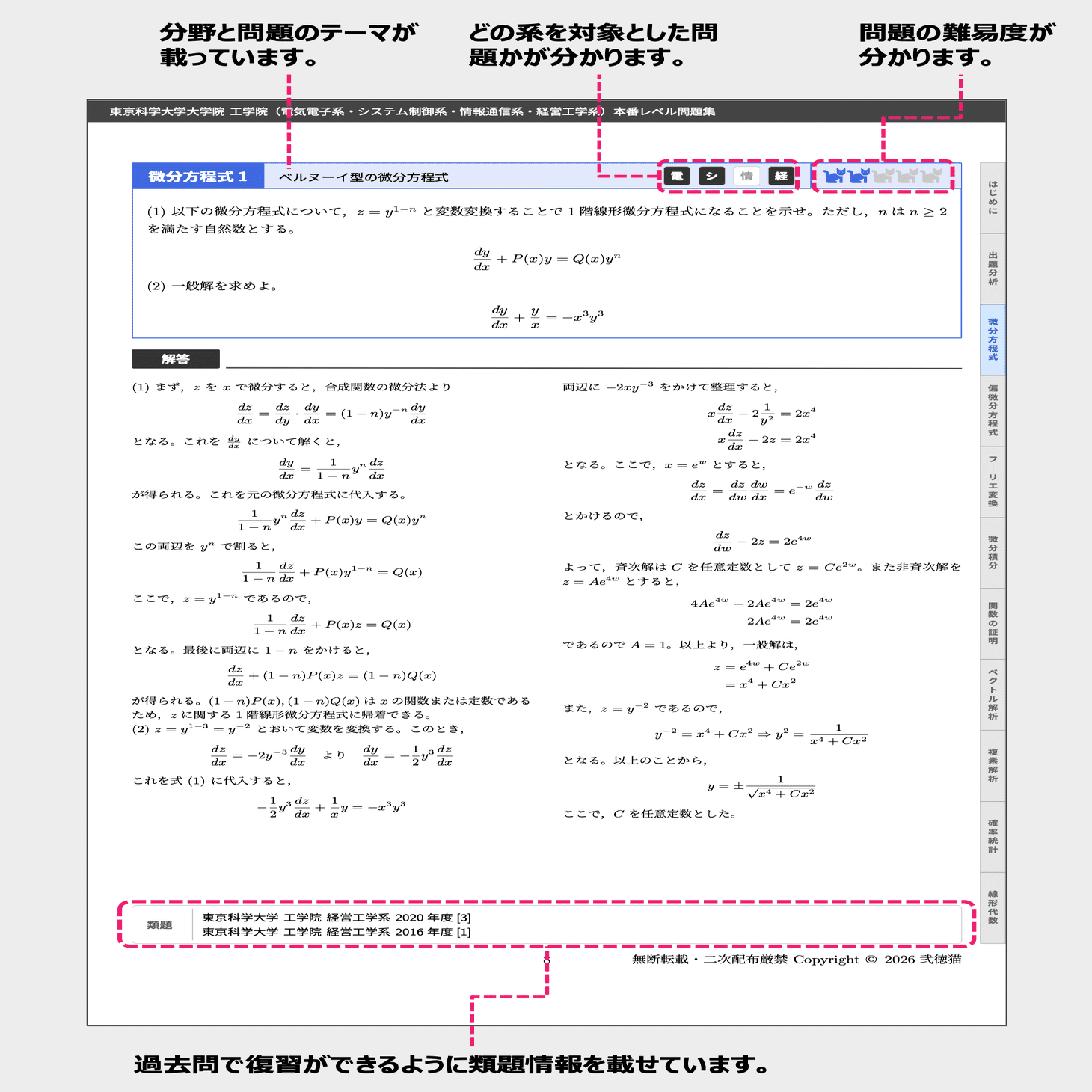 30問以上】東京科学大学 工学院 本番レベル問題集（電気電子・システム