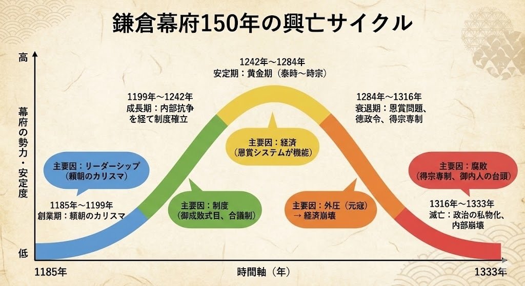1.7万字】鎌倉時代（1185年頃〜1333年） - 鎌倉幕府150年の教訓