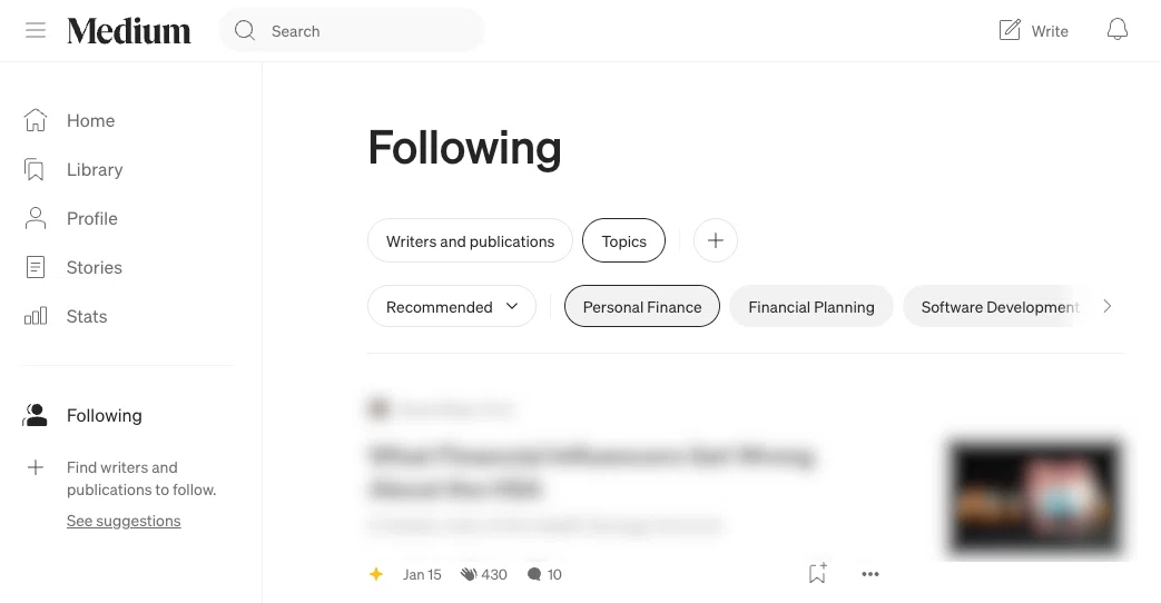 Tips for efficiently finding high-quality articles on Medium, an ...