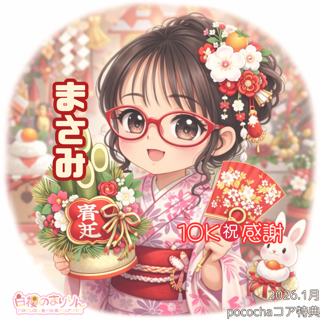 2026年1月🌸コア特典｜🌸白櫻のまりりん🍓🌻笑顔菌を撒き散らせ🍀